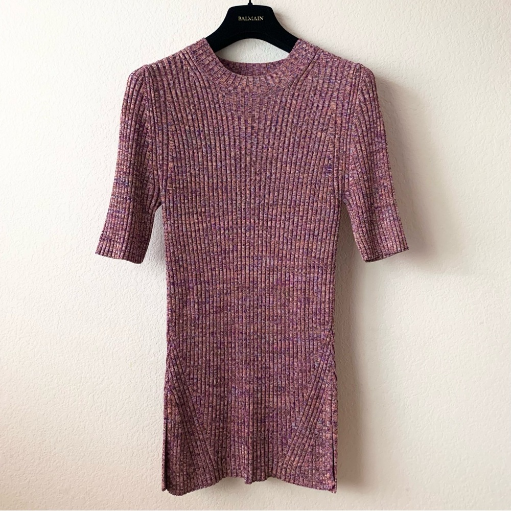 New Zimmermann knit pink rainbow top